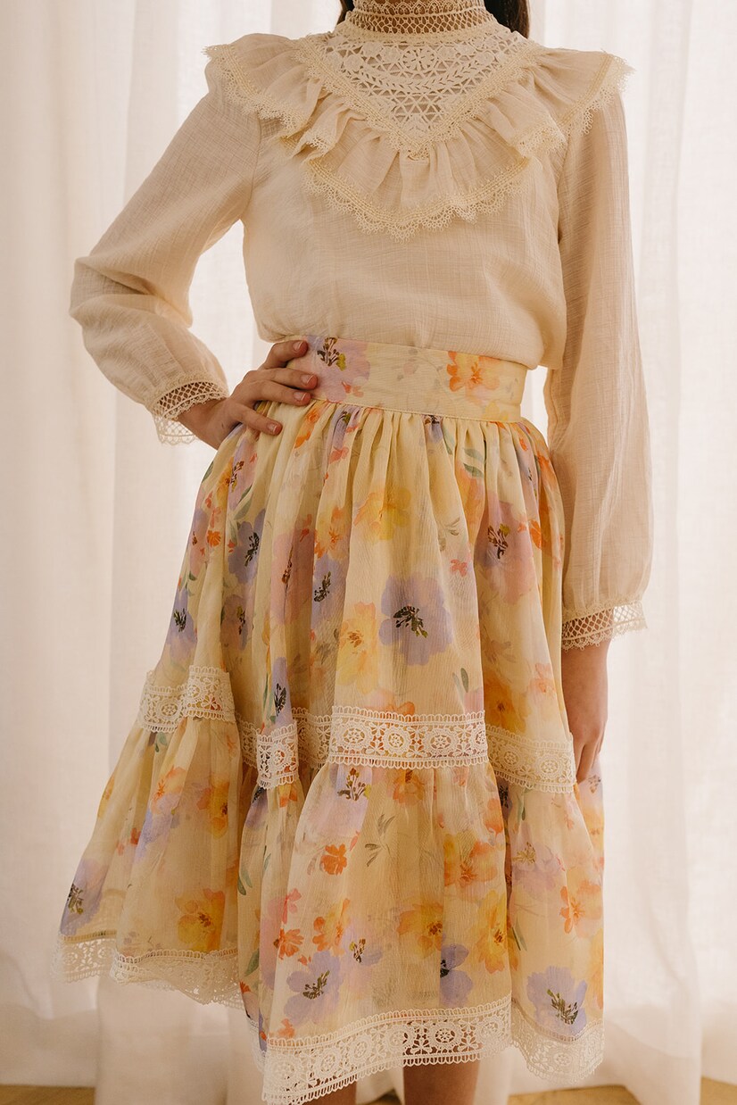 Abito in lino e seta con stampa | Petite Amalie  