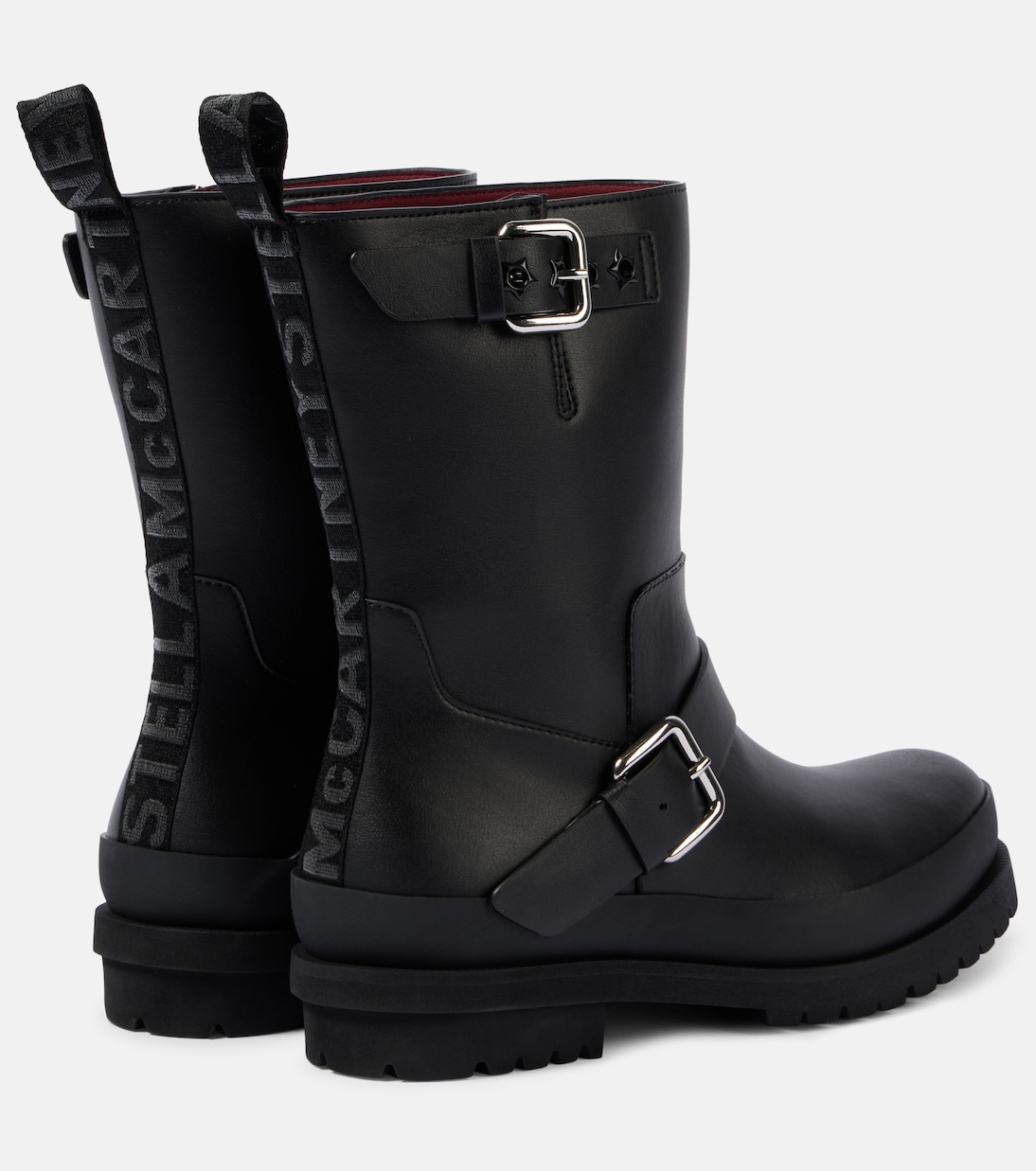 Trace faux leather biker boots | Stella McCartney