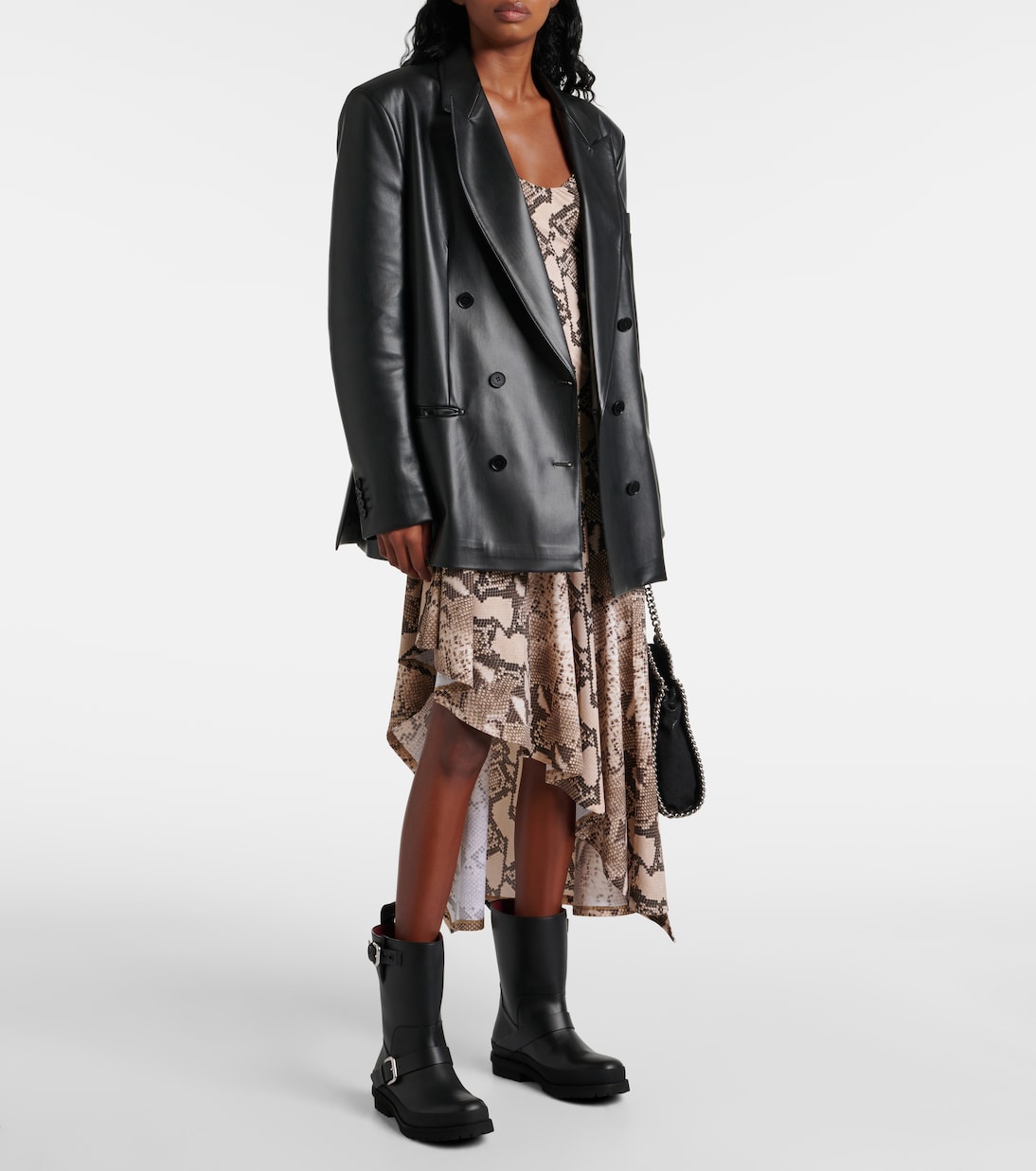 Trace faux leather biker boots | Stella McCartney