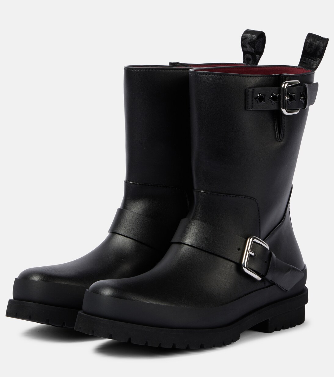 Trace faux leather biker boots | Stella McCartney