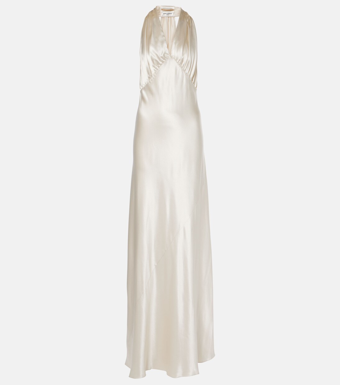 Halterneck satin gown | Saint Laurent