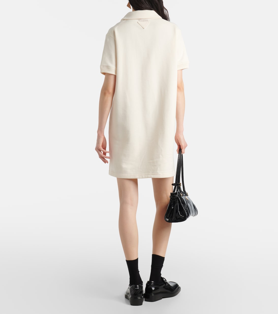 Polokleid aus Baumwoll-Fleece | Prada