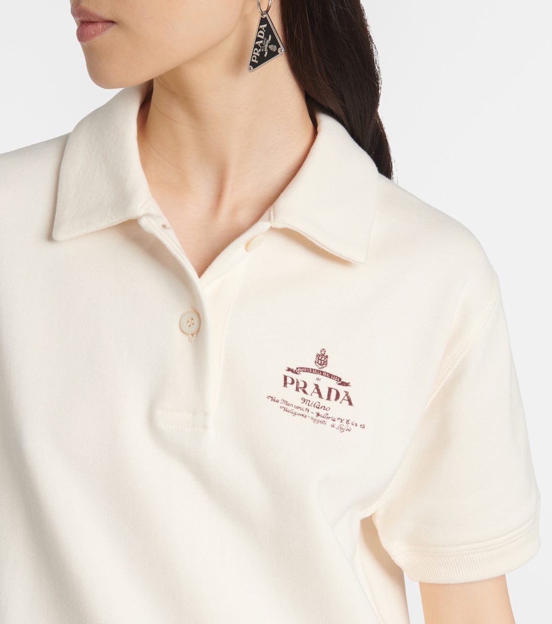 Polokleid aus Baumwoll-Fleece | Prada