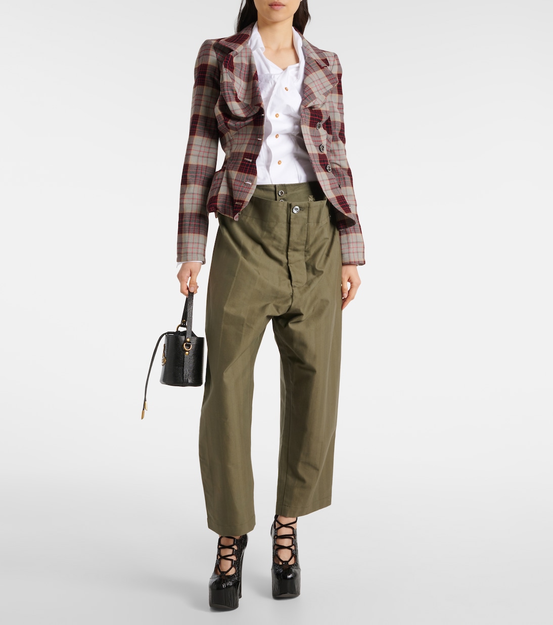 Pantalon ample Alien raccourci en coton | Vivienne Westwood