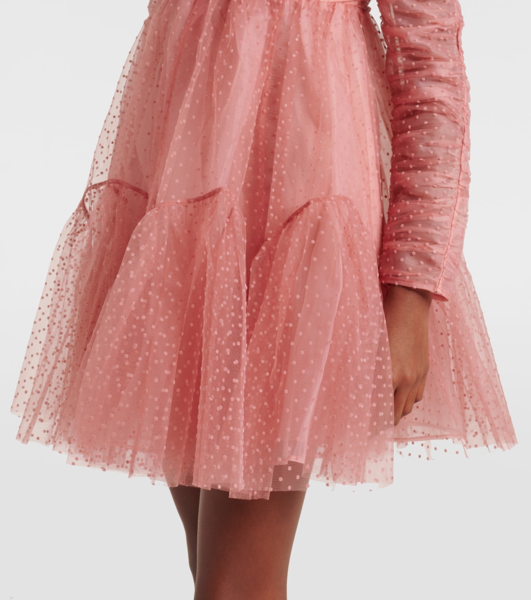 Ruched point d'esprit tulle minidress | Zimmermann