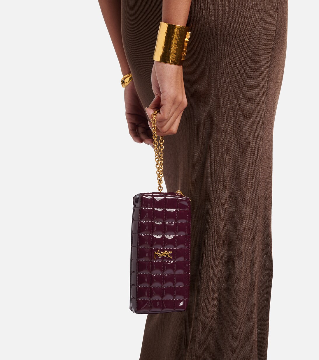 Cassandre matelassé faux leather pouch | Saint Laurent