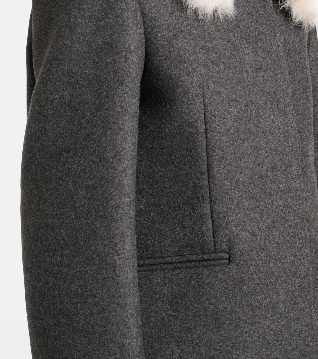 Jacke aus einem Wollgemisch mit Shearling | Toteme