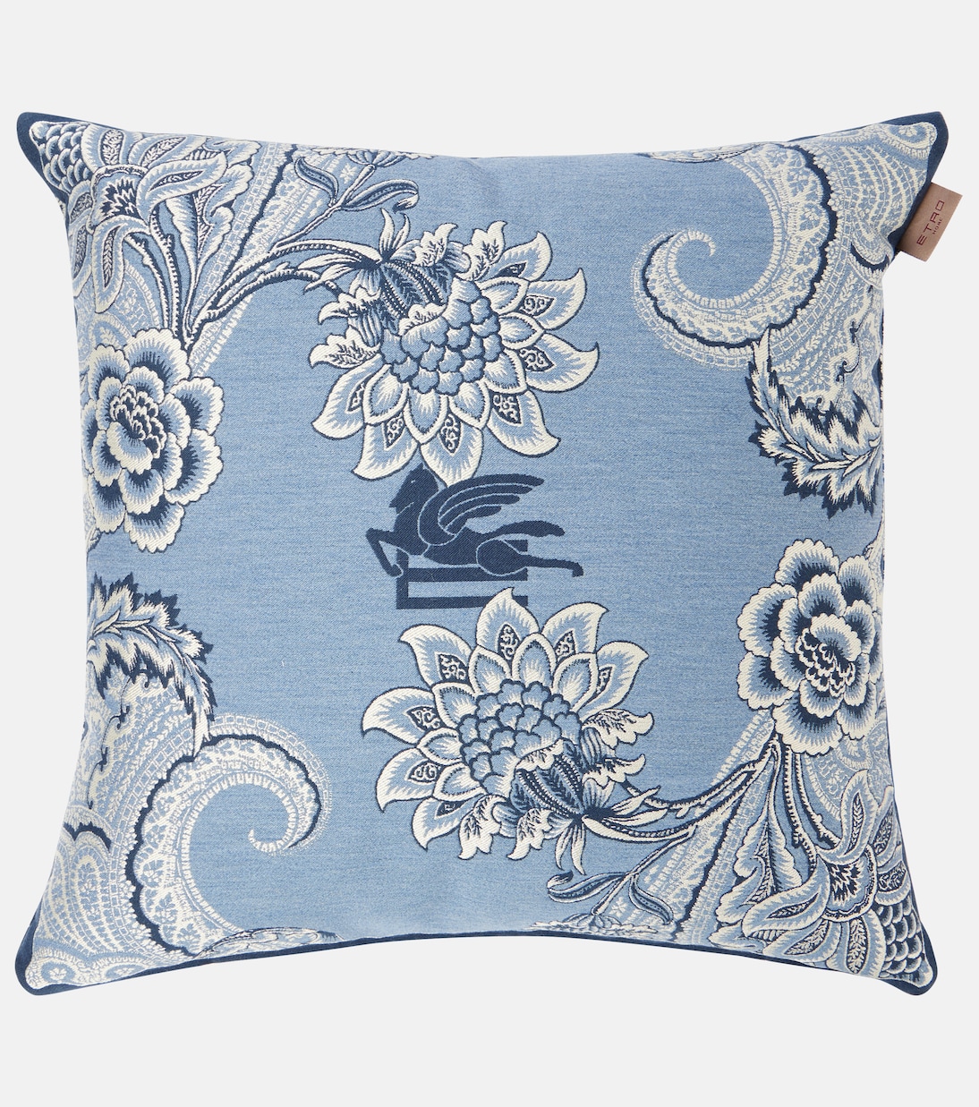 Bloom embroidered cotton-blend cushion | Etro