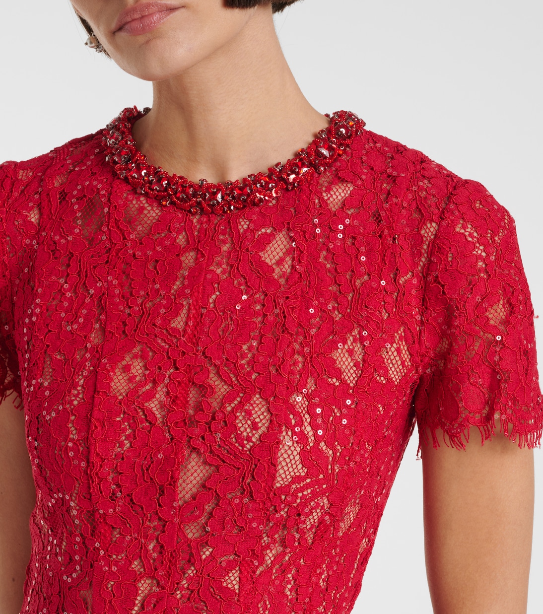 Verziertes Midikleid | Self-Portrait