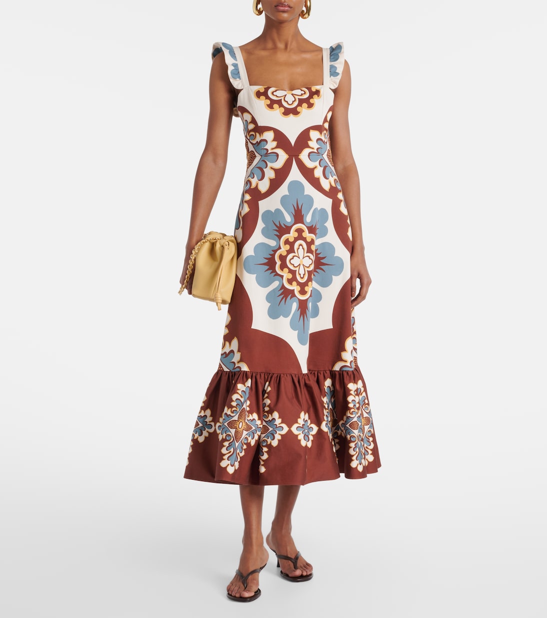 Midikleid Gingerbread aus einem Baumwollgemisch | La DoubleJ