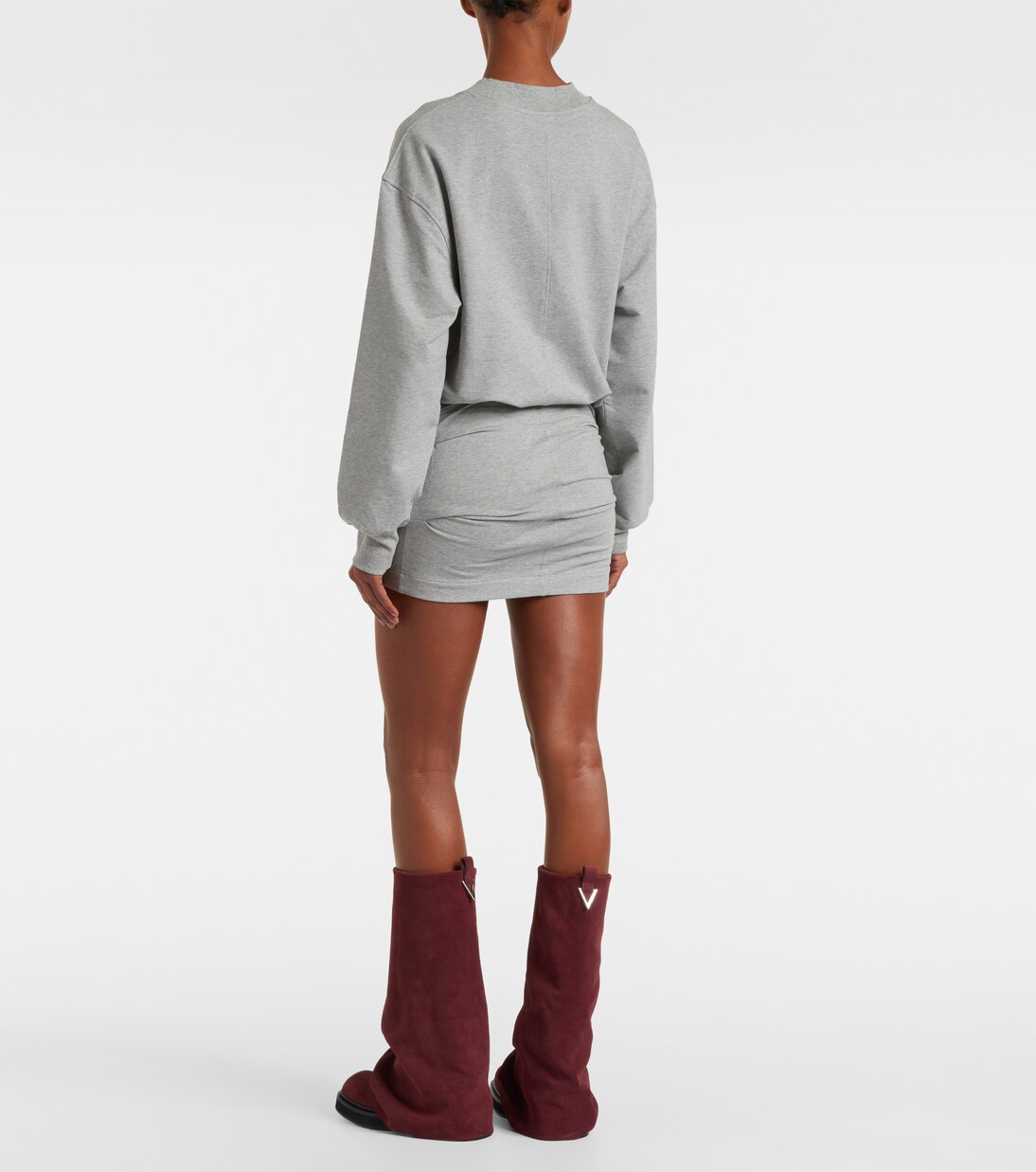 Cotton-blend jersey sweatshirt dress | The Attico