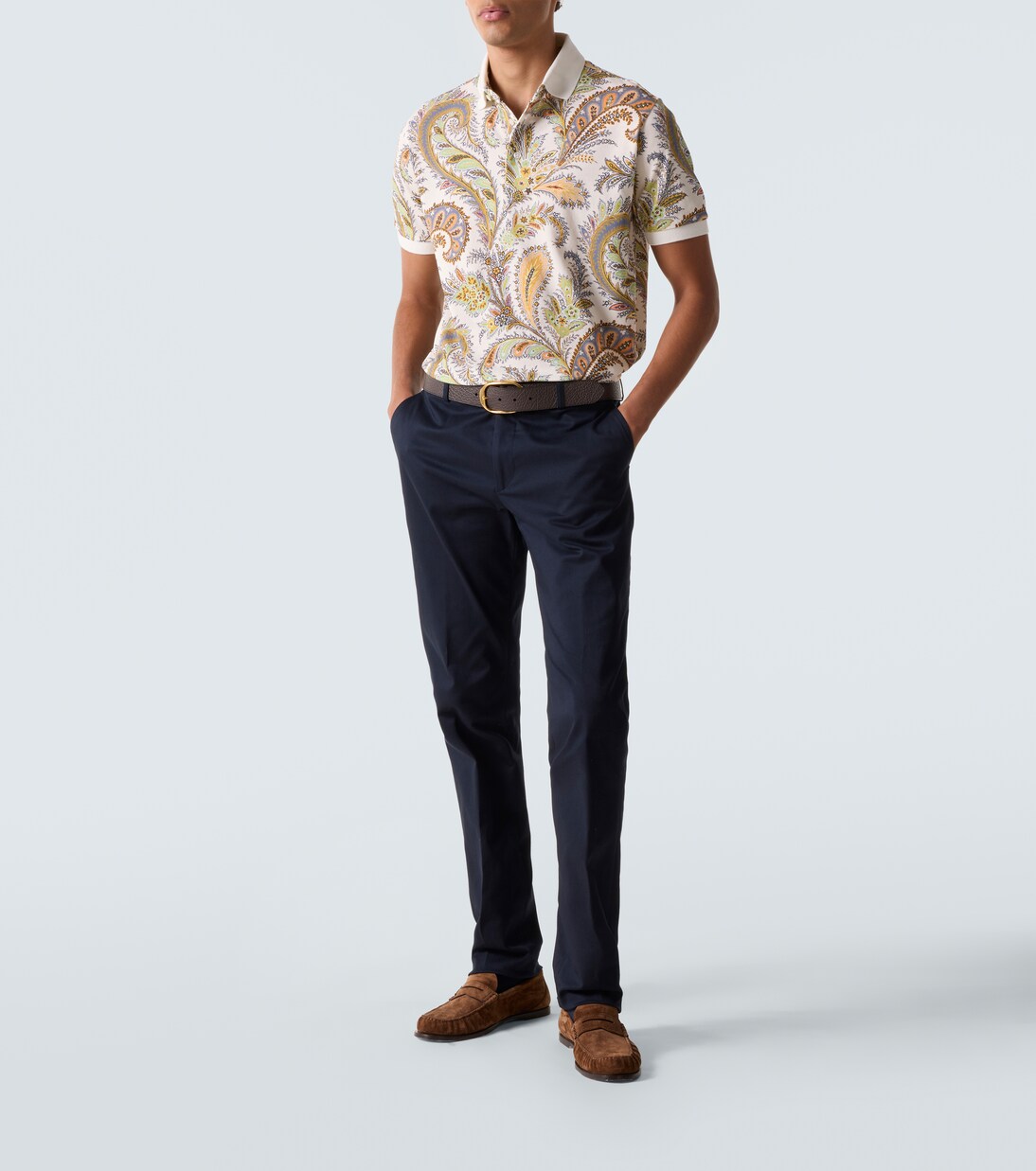 Polo in cotone con stampa paisley  | Etro
