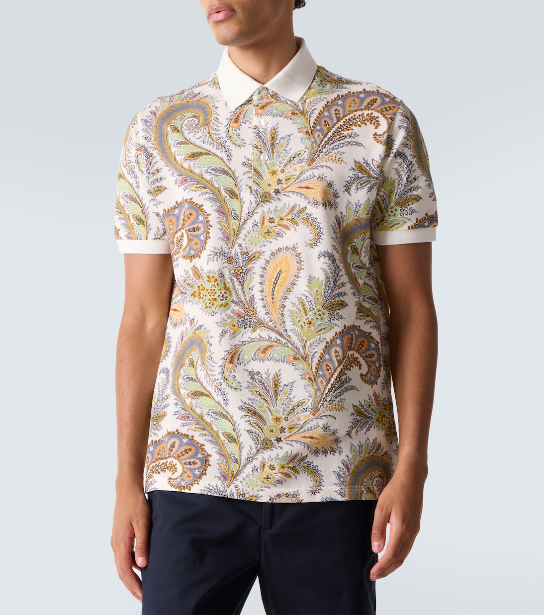 Polo in cotone con stampa paisley  | Etro