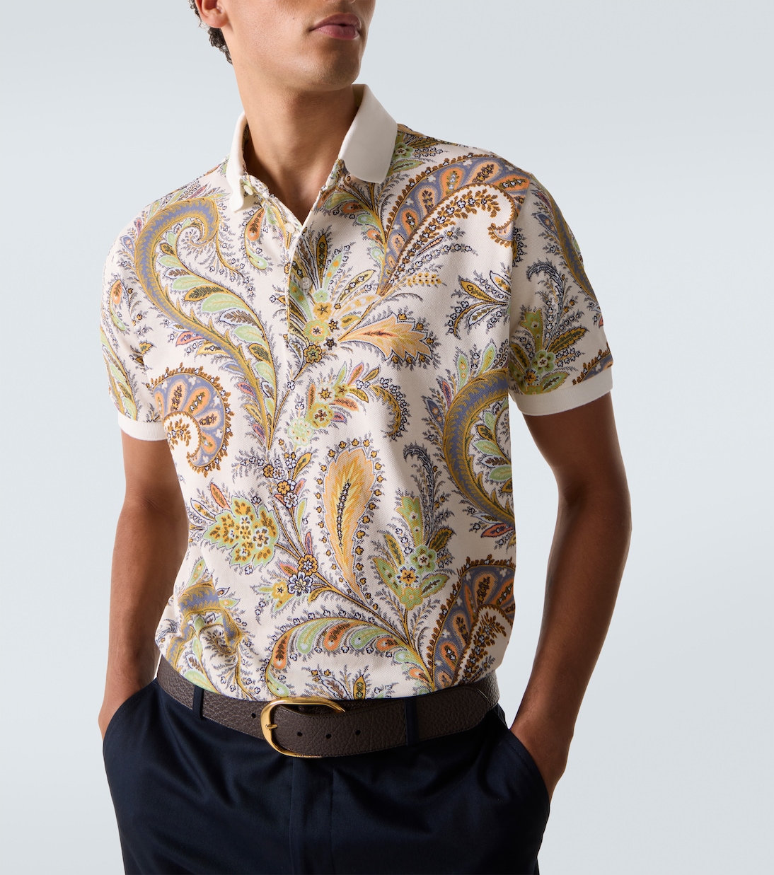 Polo in cotone con stampa paisley  | Etro