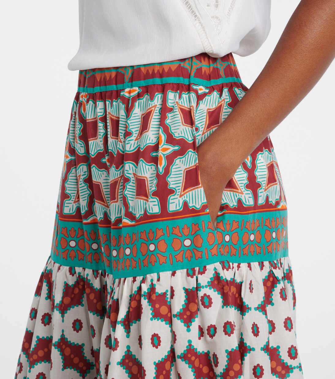 Jupe longue Big imprimée en coton  | La DoubleJ