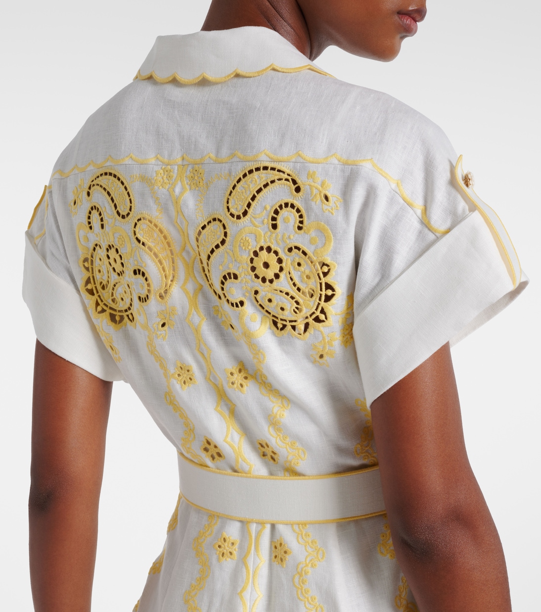 Lucky embroidered linen midi dress | Zimmermann