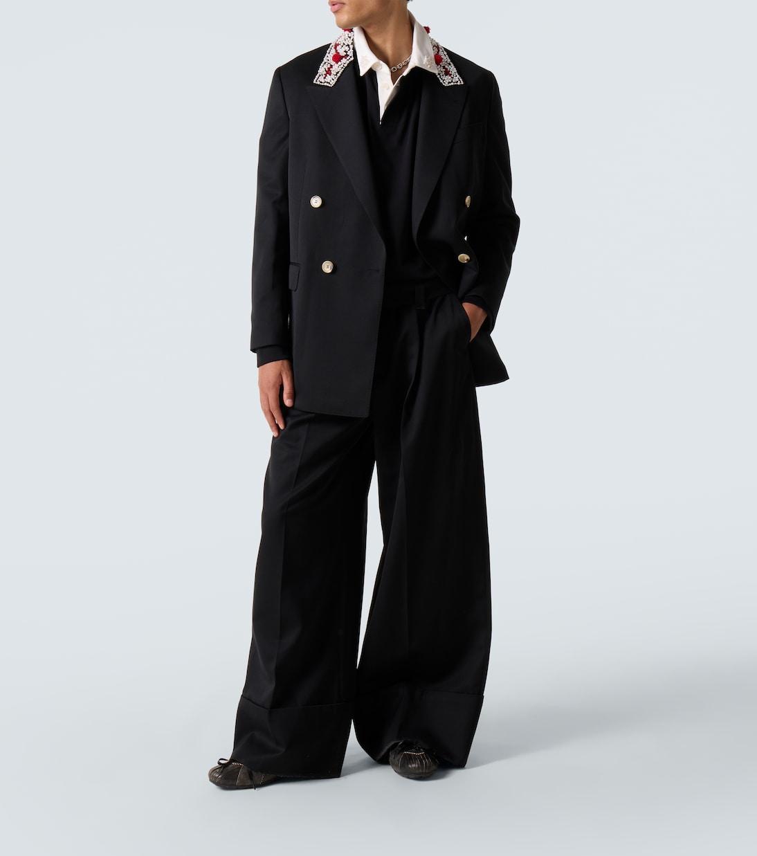 Embellished double-breasted blazer | Simone Rocha