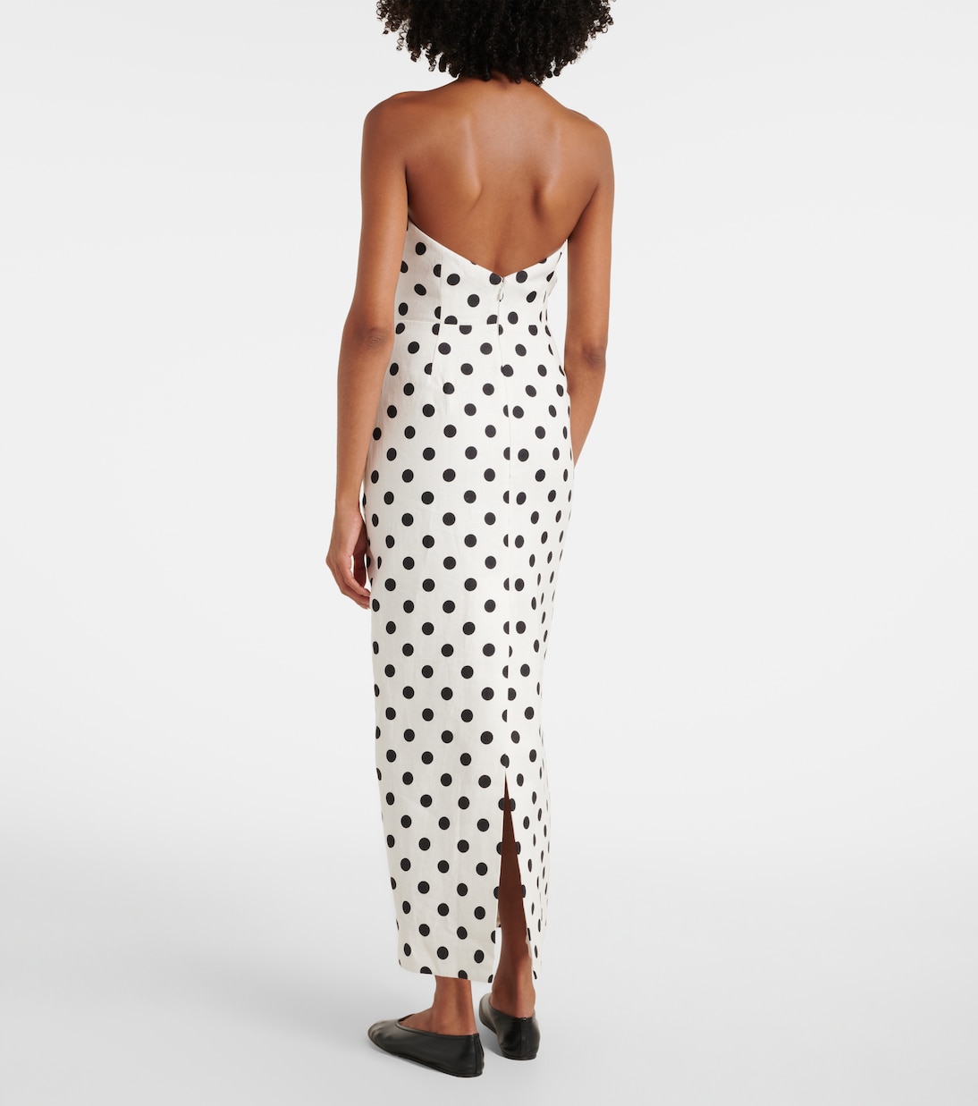 Robe longue Romeo en lin à pois | Posse