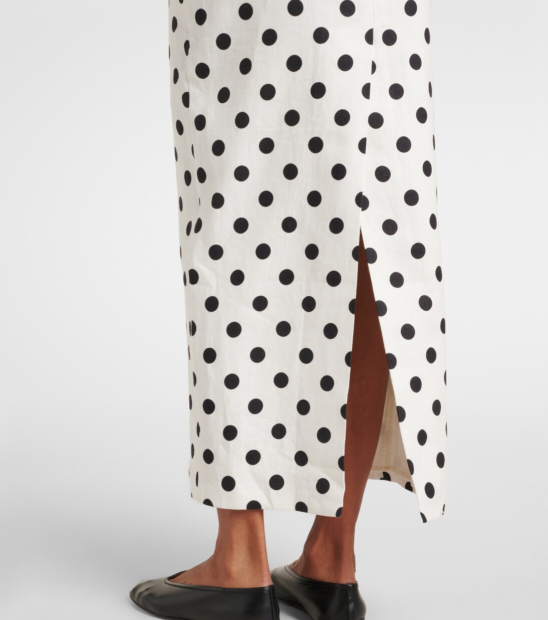 Robe longue Romeo en lin à pois | Posse