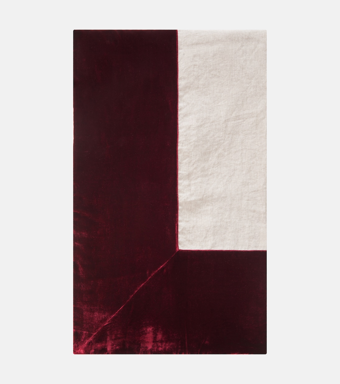 Velvet-trimmed linen tablecloth | Once Milano