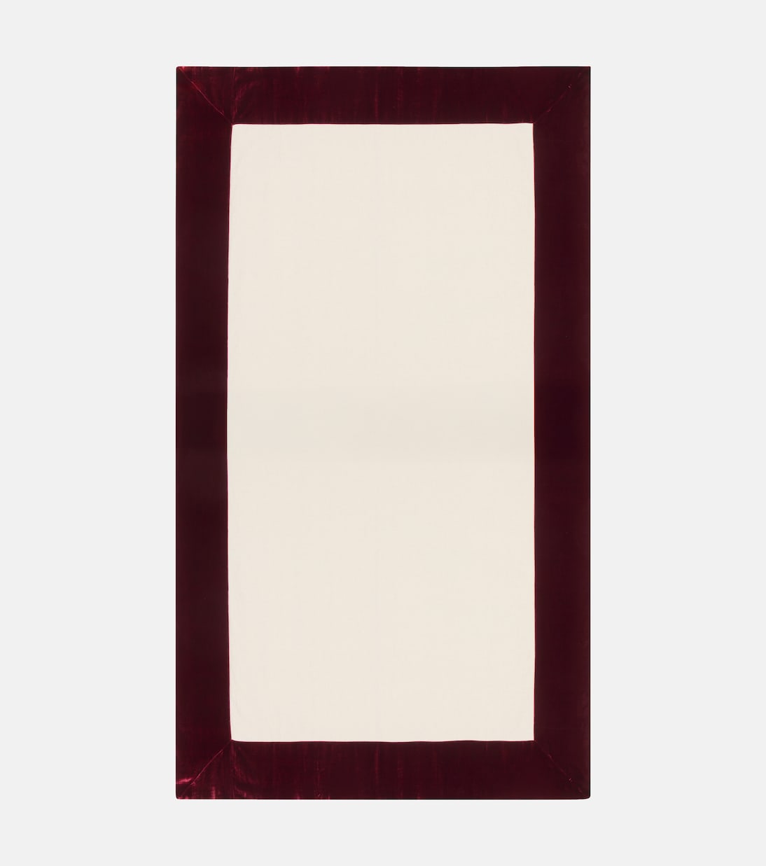 Velvet-trimmed linen tablecloth | Once Milano