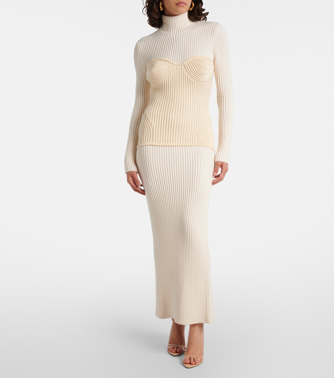 Robe longue en laine mélangée | Jean Paul Gaultier