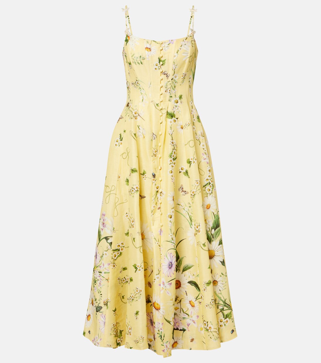 Robe Daisy Chains en lin et soie | Camilla