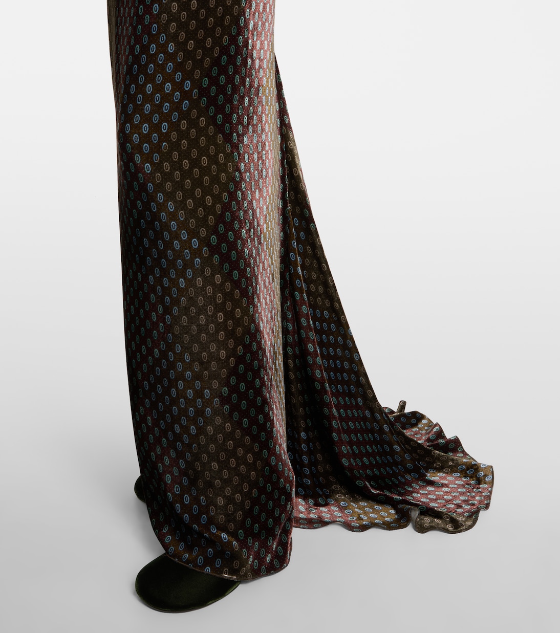 Gonna lunga in raso con stampa | Dries Van Noten