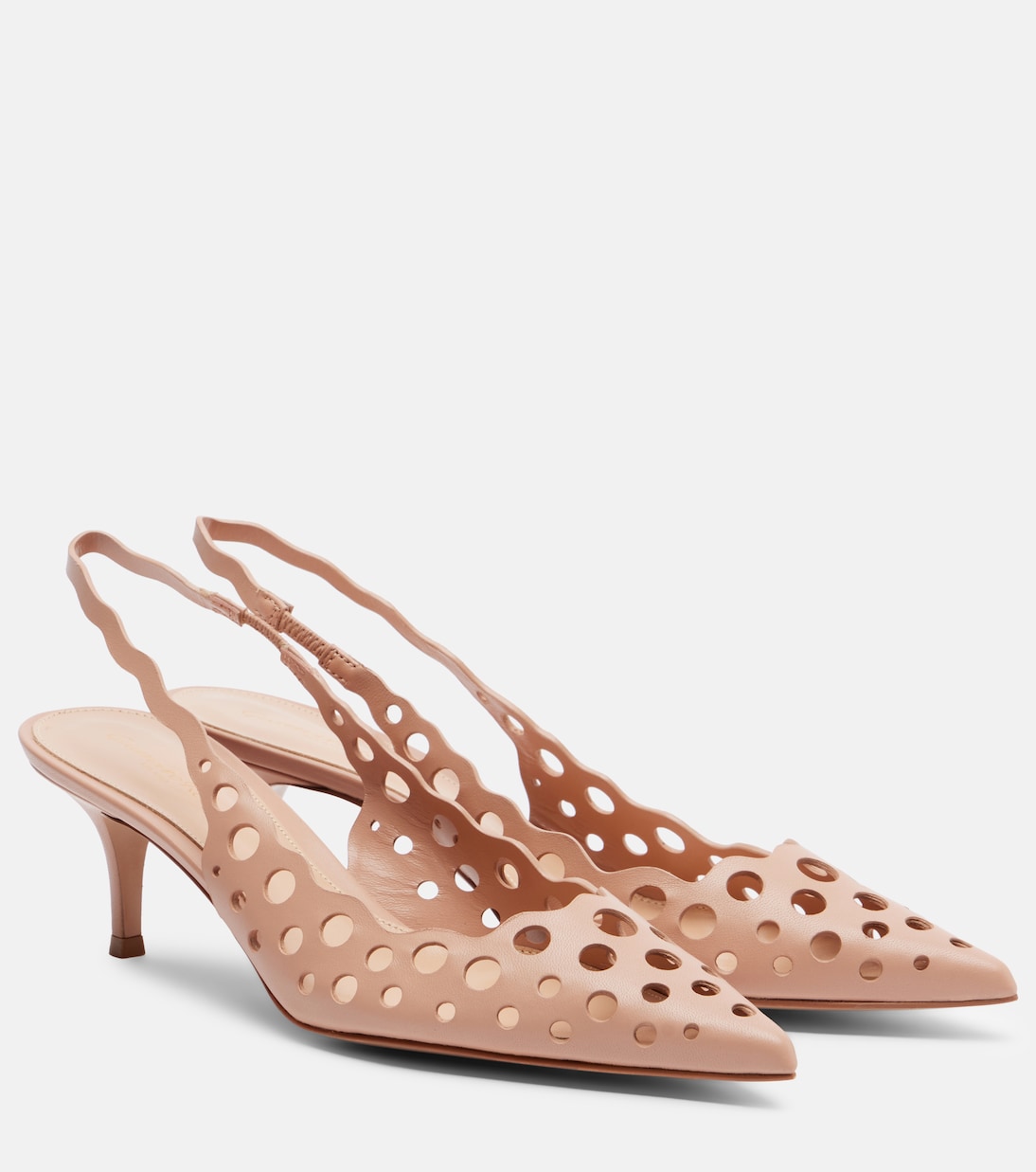 55 leather slingback pumps | Gianvito Rossi