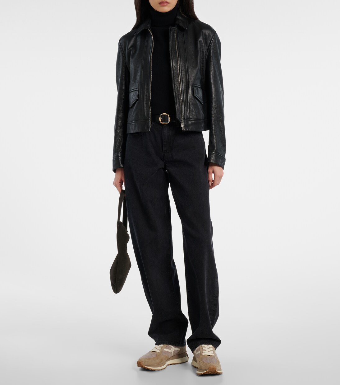 Valentina suede-trimmed leather sneakers | Veronica Beard