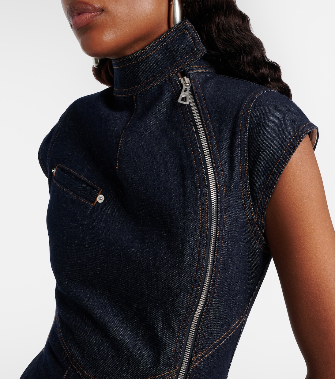 Miniabito in denim con cut-out | Jean Paul Gaultier