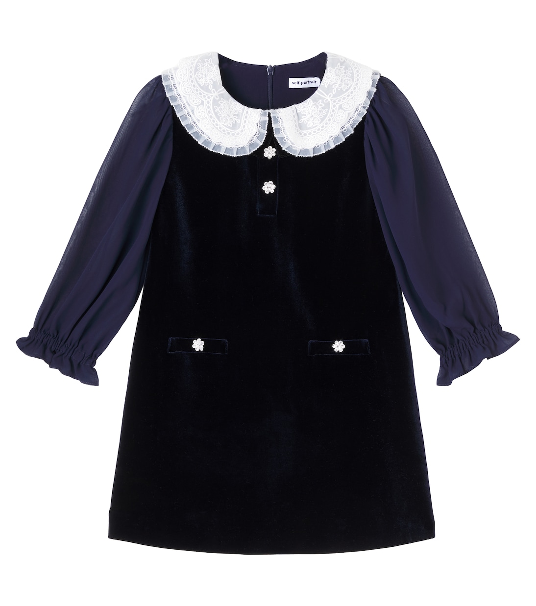 Robe en velours et dentelle | Self-Portrait Kids