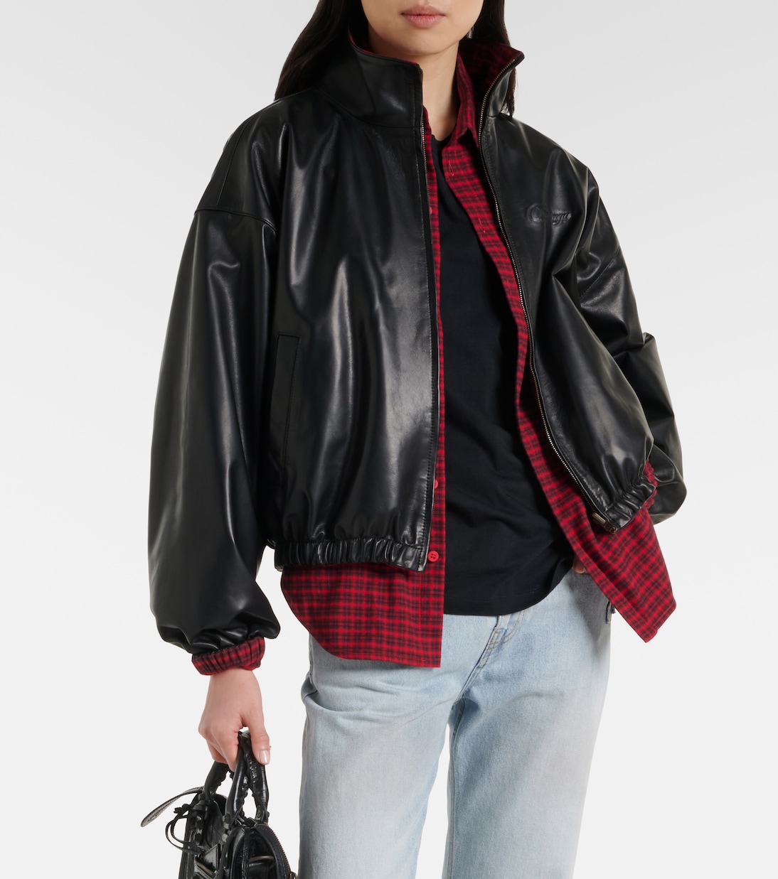 Giacca blouson reversibile in pelle | Balenciaga
