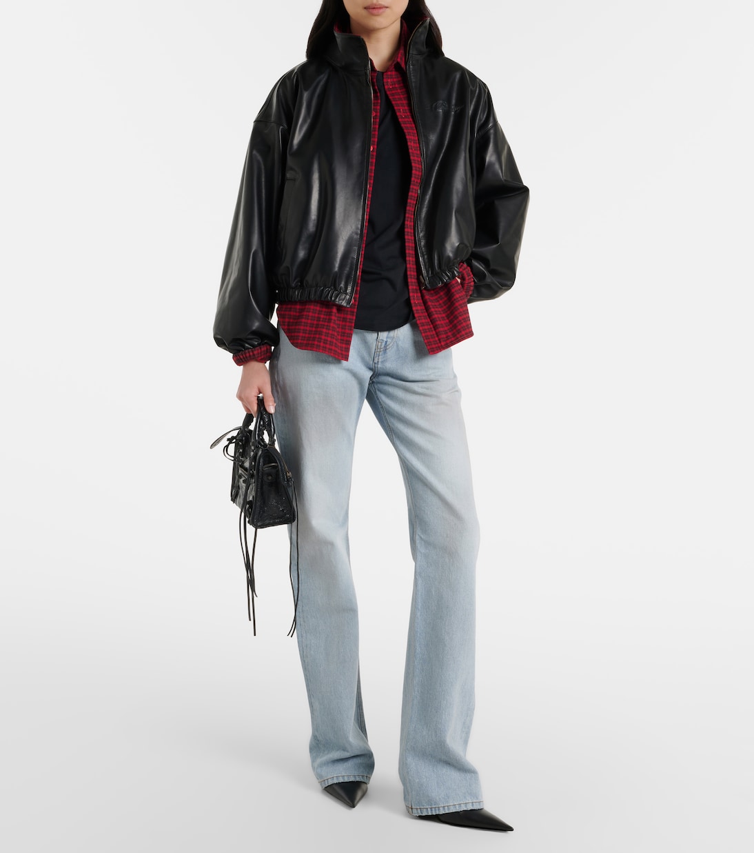 Giacca blouson reversibile in pelle | Balenciaga