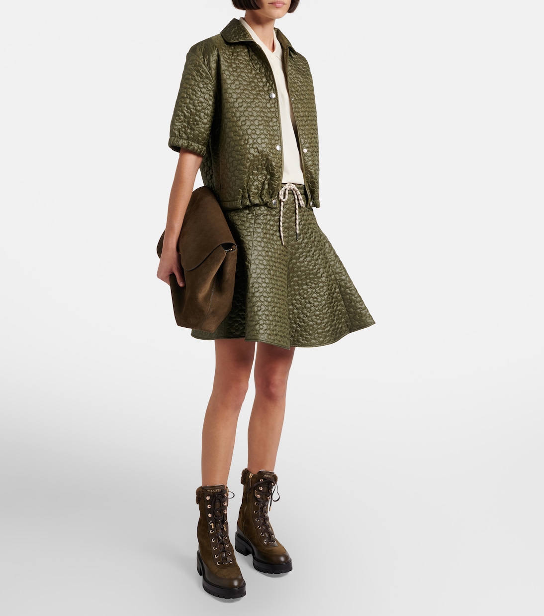 Very Cortina shearling-trimmed suede lace-up boots  | Aquazzura