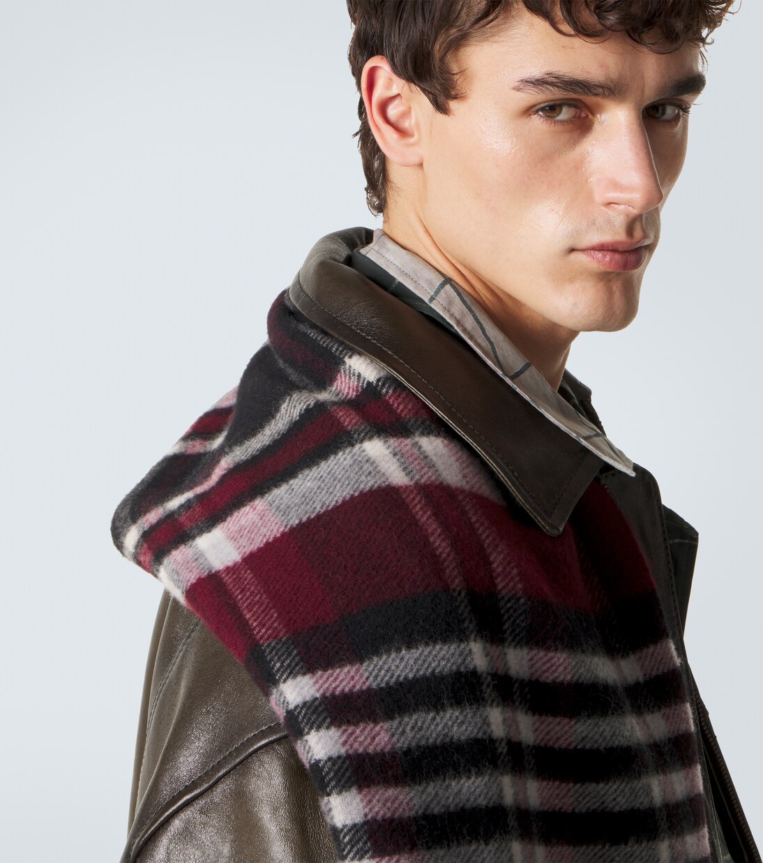 Sciarpa in lana a quadri con logo | Acne Studios