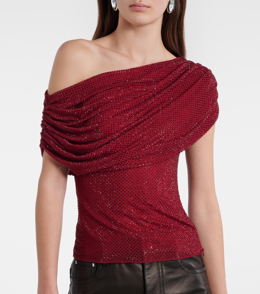 Top aus Mesh mit Pailletten | Self-Portrait