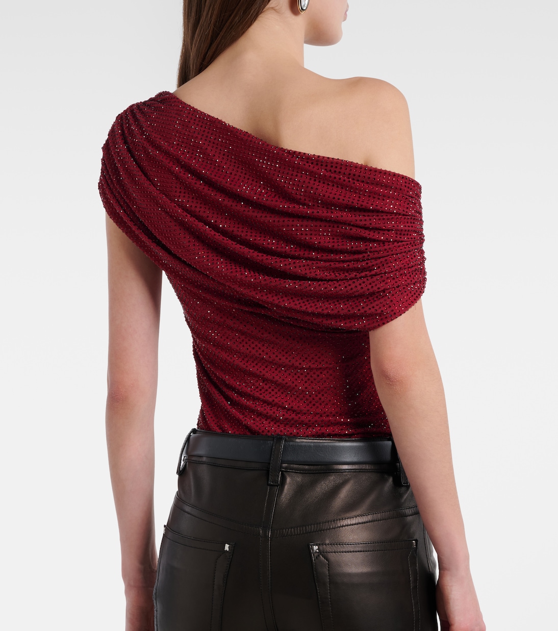 Top aus Mesh mit Pailletten | Self-Portrait