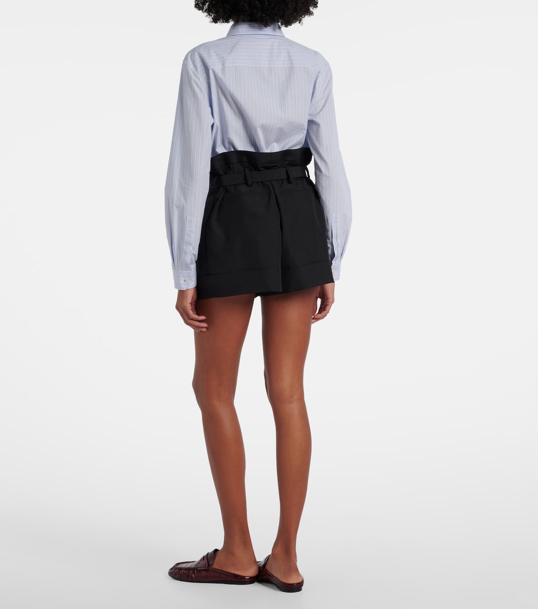 Shorts in mohair e lana con cintura | Saint Laurent