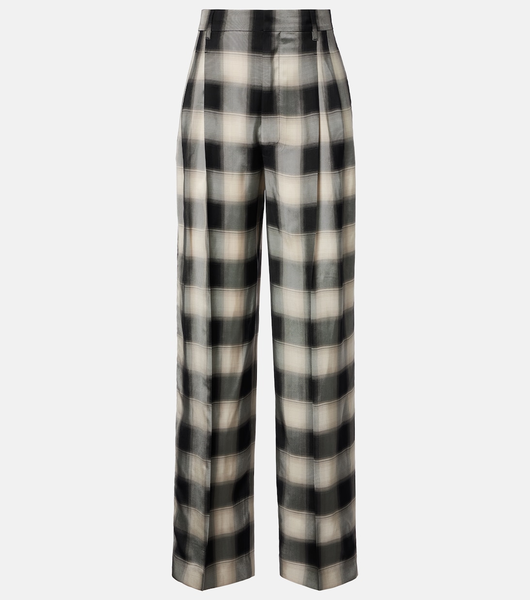 Checked wide-leg pants | Phoebe Philo