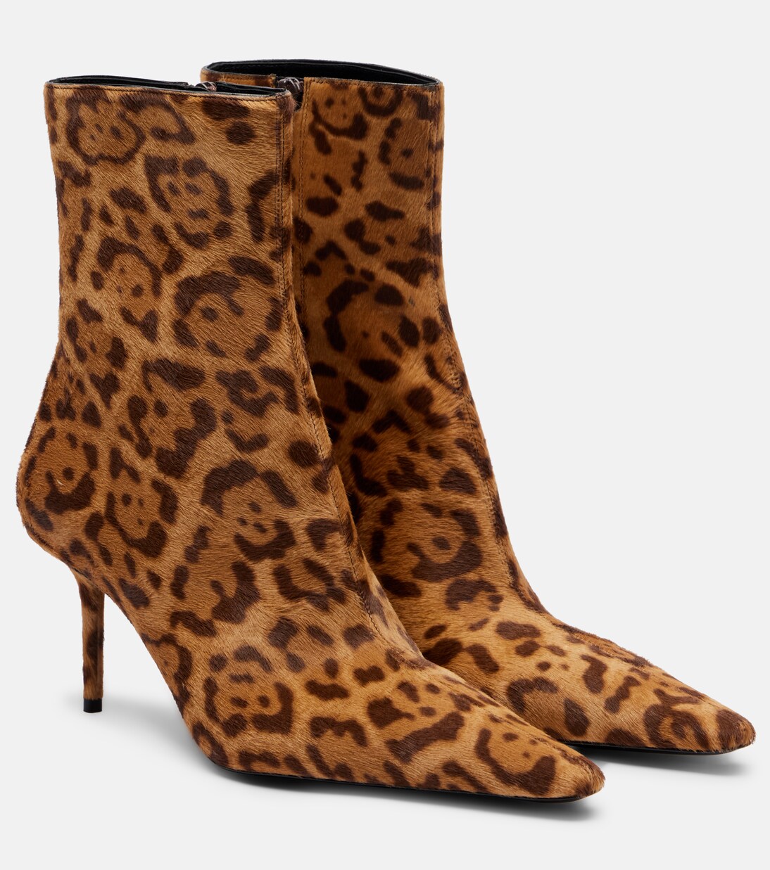 Ashley 75 calf hair ankle boots | Saint Laurent
