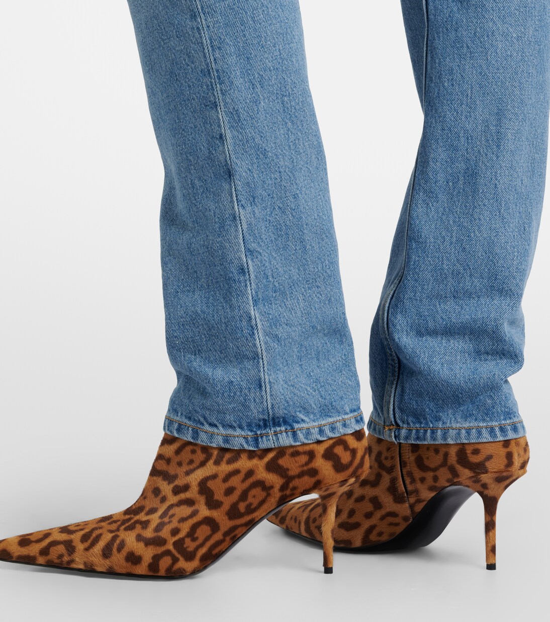 Ashley 75 calf hair ankle boots | Saint Laurent