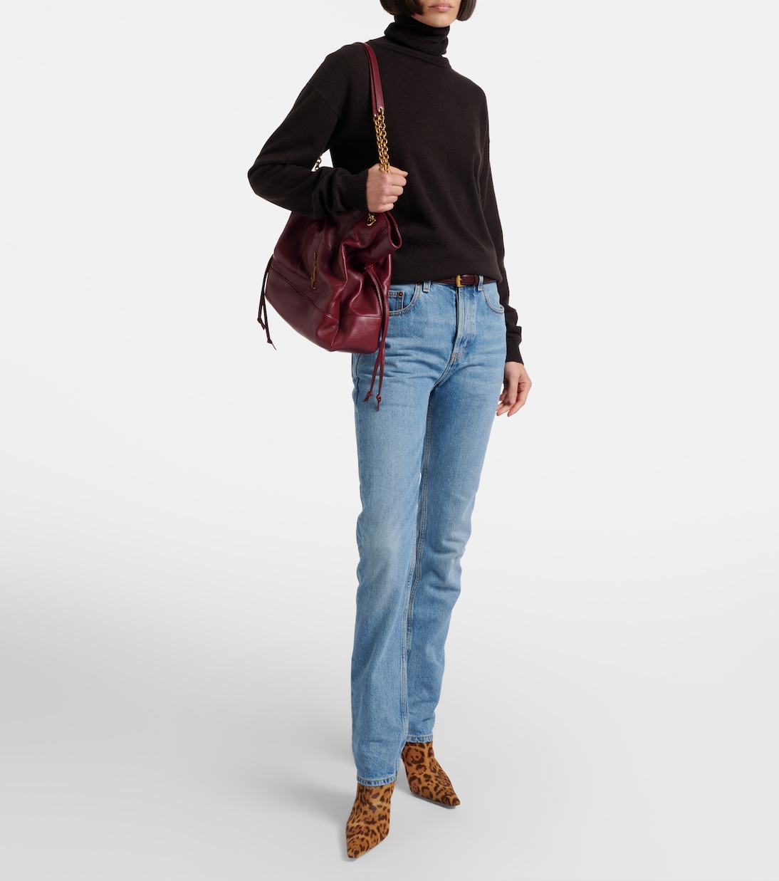 Ashley 75 calf hair ankle boots | Saint Laurent