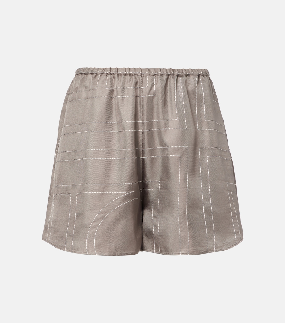 Logo silk twill shorts | Toteme