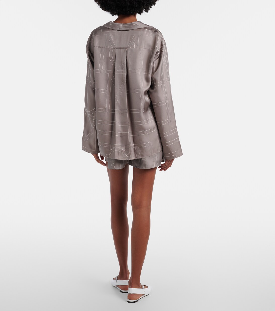 Logo silk twill shorts | Toteme