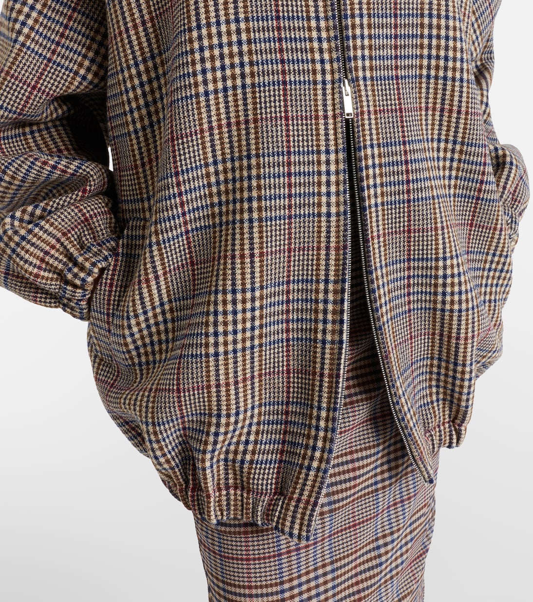 Baxter checked wool-blend blouson jacket | The Frankie Shop