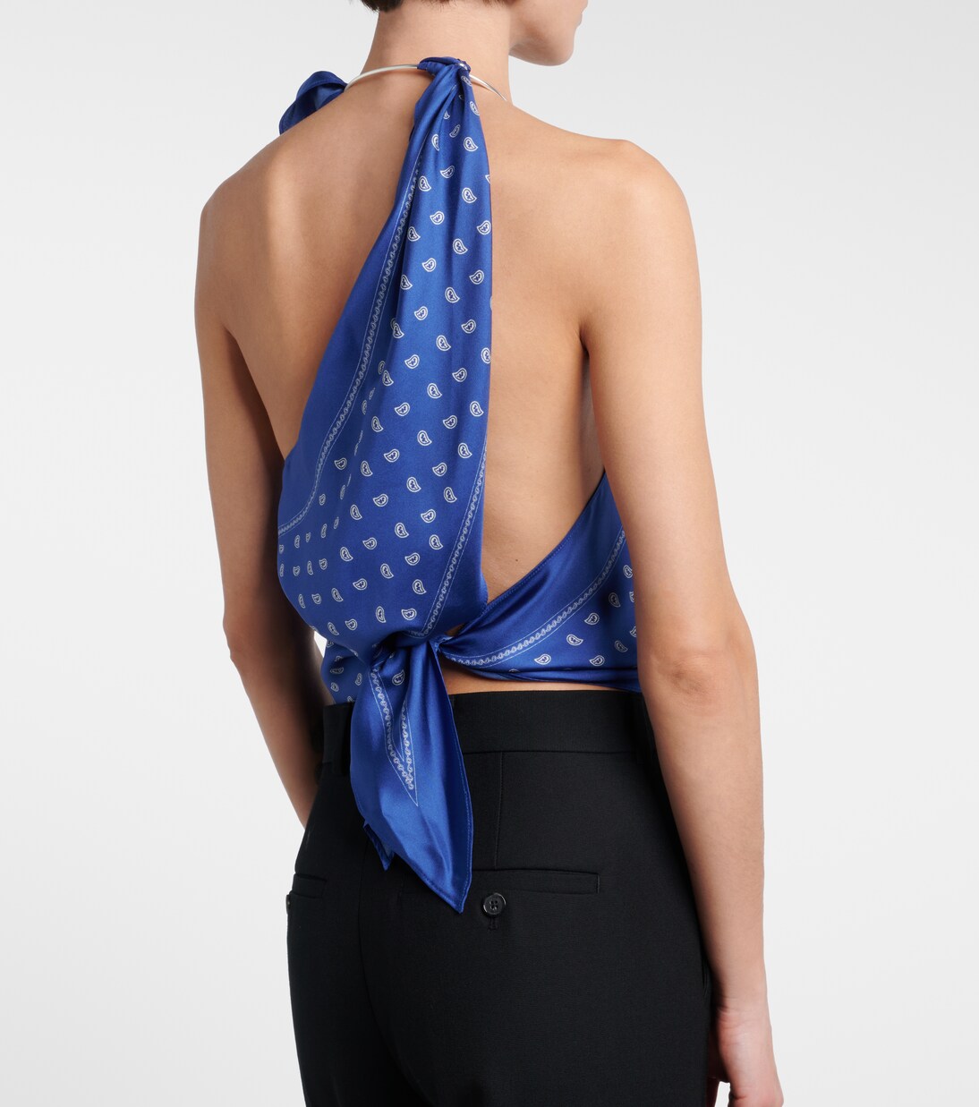 Top Bandana de seda drapeado | Christopher Esber