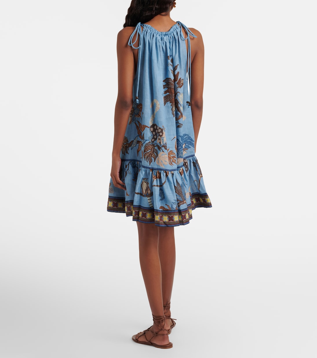 Georgie printed ramie minidress | Alémais