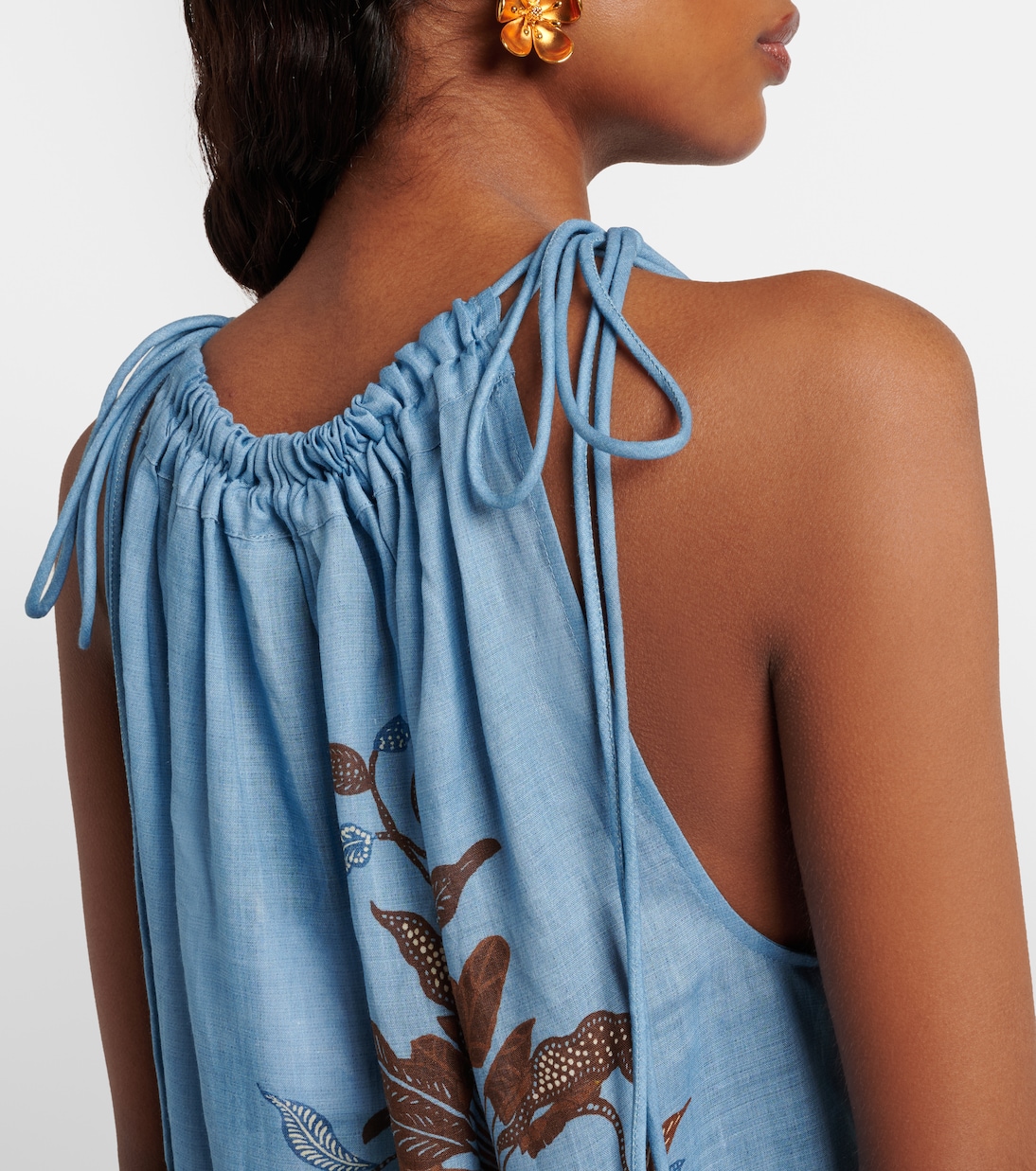 Georgie printed ramie minidress | Alémais