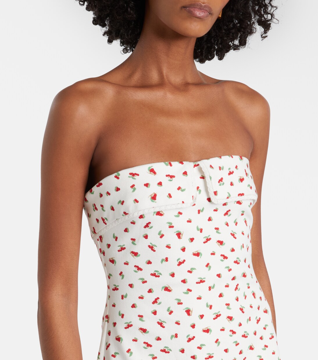 Vestido midi Ebony en mezcla de algodón con encaje | Posse